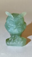 Jade ásvány bagoly szobor állat figura
