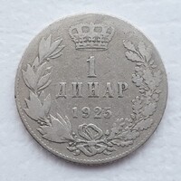 1 Dínár 1925 érme, fémpénz - Jugoszlávia 1 Dínár 1925 pénzérme