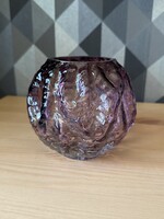 Mid Century Ingrid Glass Lila Üveg Váza