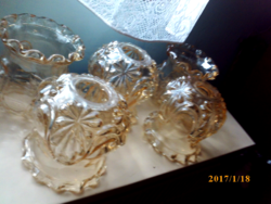 5 darab Vintage  üveg csillár búra