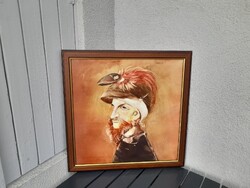1,-Ft Szász Endre: Férfi portré olajfestmény