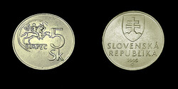 SZOLVÁKIA 5 KORONA - 1995...UNC