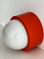 Ritka retro, vintage, space age tejüveg búrás fali lámpa