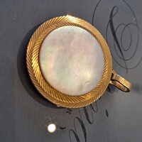 Aranyozott gyöngyház medál  5 cm-es