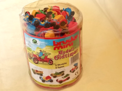 Játékautó műanyag autó Bruder mini modell oldtimer retro 1980- komplett 60db