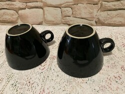 Fekete-fehér cappuccino csésze 2 db