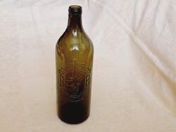 Borosüveg Budafoki Borpalackozó Vállalat 1 liter retro üres boros üveg palack barna