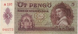 5 pengő 1939 7. aUNC