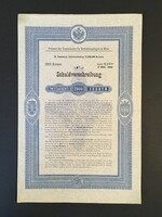 Ausztria Bécsi Közlekedési Bizottság Jelzálogkötvény 2000 Korona 1897.