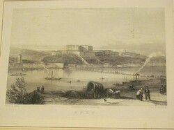 ACÉLMETSZET. OFEN Pesth und Leipzig, 1838, Hartleben antik topolya keretben - szép levonat !