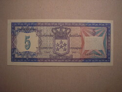 Holland-Antillák - 5 Gulden 1984 UNC