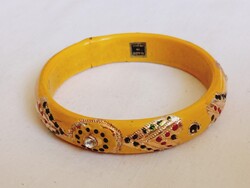 Kárkötő 007 - karperec karlánc fa retro 14mm vastag India