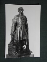 Képeslap,Nagycenk,Széchenyi kastély,múzeum,Széchenyi szobor látkép,részlet, 1974-