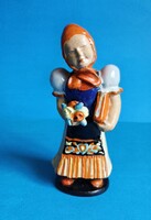 Szécsi Matyó Lány Virággal Kerámia Figura