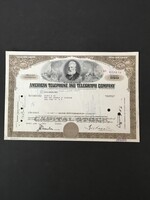 Amerikai Telefon és Távközlési Részvénytársaság Részvényigazolás 1964.