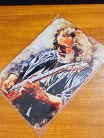Blues gitáros fém dekor tábla