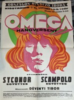 Omega Országos Rendező Iroda (ORI) plakát, 1971-ből. Ritka!