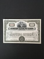 Amerikai Nemzetközi Telefon és Távközlési Részvénytársaság Részvényigazolás 1951.