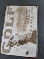 Golf fém dekor tábla