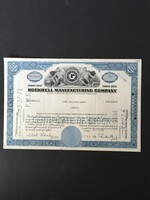 Amerika Rockwell Manufacturing Company Részvényigazolás 1971.