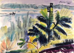 Nyergesi János (1895 - 1982) DUNAI LÁTLÉP HAJÓVAL 1961