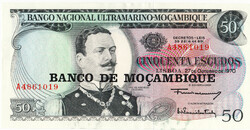 Mozambik - 50 Escudos(overprinted) 1976 UNC