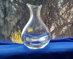 ﻿Vintage vastagfalú öntött üveg váza