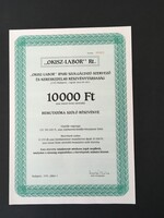 OKISZ-LABOR Rt. Részvény 1997.