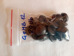 Gomb 12-1 - kabát bőrgomb utánzat 22,8x16mm 20db egyben 27g műanyag