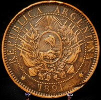 Argentína 2 Centavo, 1891 02A1