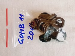 Gomb 11-1 - négylyukú 22,8x3,8mm 20db egyben 22g műanyag