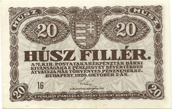 20 fillér 1920 aUNC