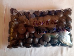 Gomb 12-2 - kabát bőrgomb utánzat 22,8x16mm 180db egyben 505g műanyag No1