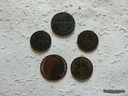 5 darab krajcár LOT !