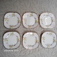 Royal Albert Crown China angol porcelán süteményes tányér 6 db