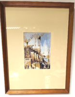 Kiskörei víztározó építése. Tempera