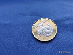 KÍNA 10 JÜAN / 10 YUAN / SHI YUAN 2025 KÍGYÓ ÉVE! BIMETÁL! ÚJ KIADÁS! RITKA! UNC!