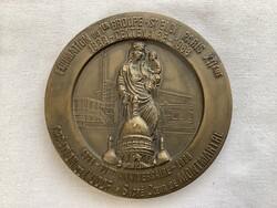 Nagy Francia bronz plakett, kisplasztika