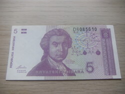 5 Dinár 1991 Horvátország