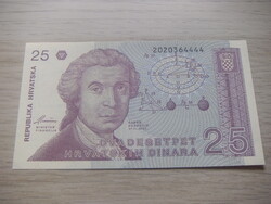25 Dinár 1991 Horvátország