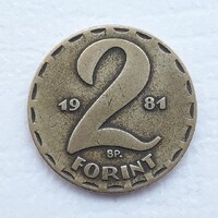 2 Forint 1981 érme, fémpénz - Magyarország Bélás 2 Ft 1981 pénzérme