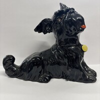 Ritka cseh porcelán skót terrier figura