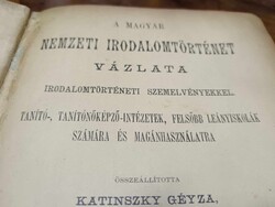 A magyar nemzeti irodalom történetének vázlata. Irodalomörténeti olvasókönyvvel. Névy László 1877