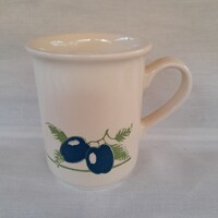 Staffordshire szilvás porcelán bögre, csésze.