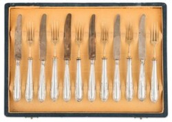 6 személyes ezüst desszertes készlet - kb 1902-1937