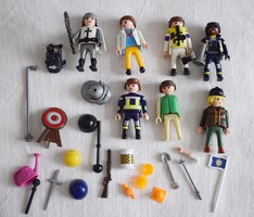 Játék figura csomag , Playmobil , Geobra , Schenk figura , alkatrész , eszköz csomag ~ 20 db.