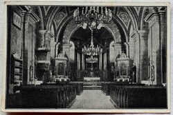 Óbecse (Szerbia) - Belvárosi rom kat templom belseje - régi képeslap  1934