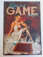 Retro Pin-up keppel diszitett karton tabla