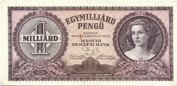 1 egy milliárd egymilliárd pengő 4. hajtatlan aUNC