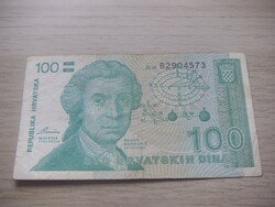 100 Dinár 1991 Horvátország